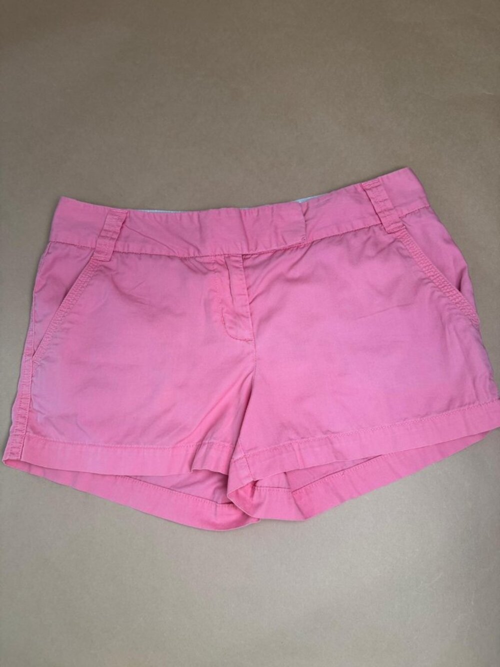 J Crew Neon Pink Chino Shorts Womans Sz 6‎ Y2K Preppy Barbie Coastalcore Resort